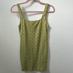 ELODIE Women Green Sleeveless Stretch Dress Size M